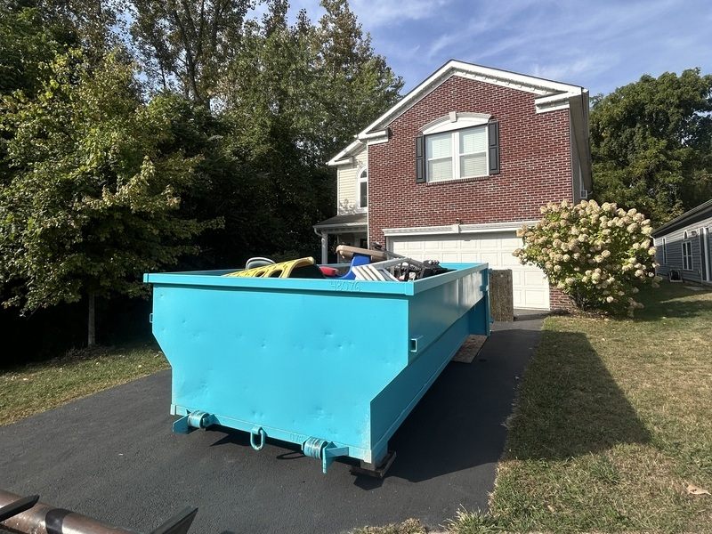 Dumpster rental on residential property